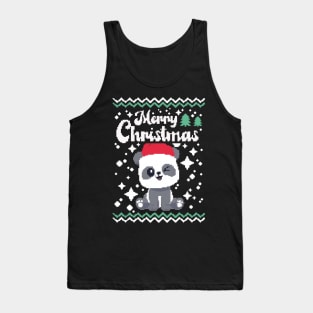 merry Christmas panda Tank Top